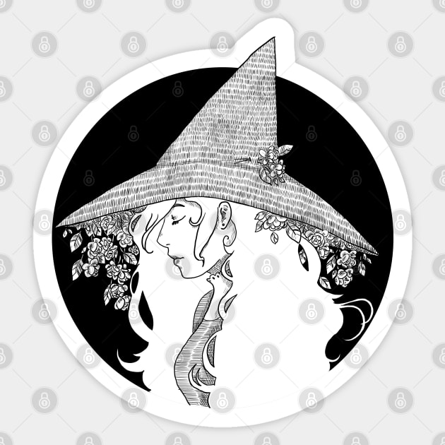 Jasmine Witch Sticker by Strawbaby